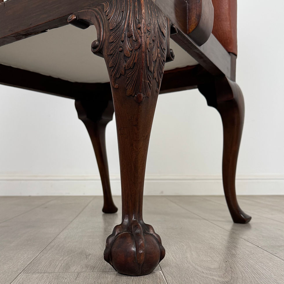 Thumbnail: Antique 19th Century Open Armchair In Mahogany ( AF-5600 )