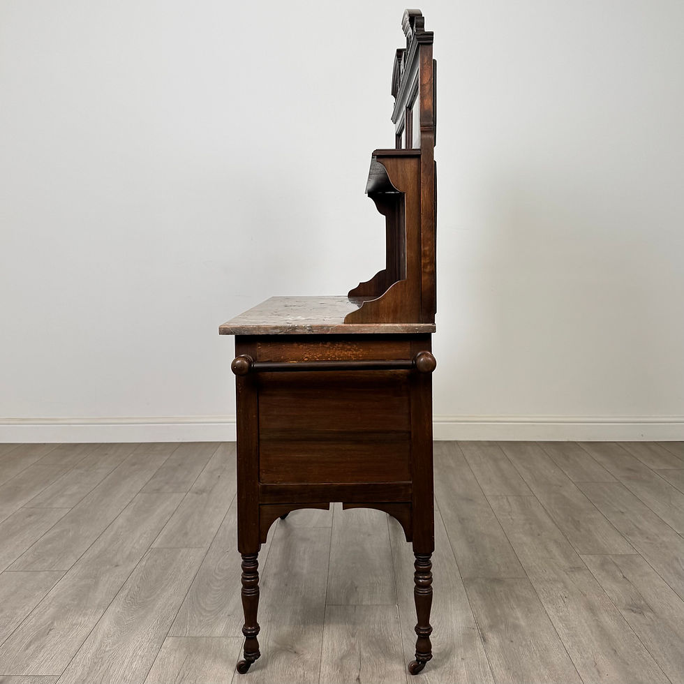 Thumbnail: Antique 20th Century Edwardian Washstand In Walnut ( AF-5824 )