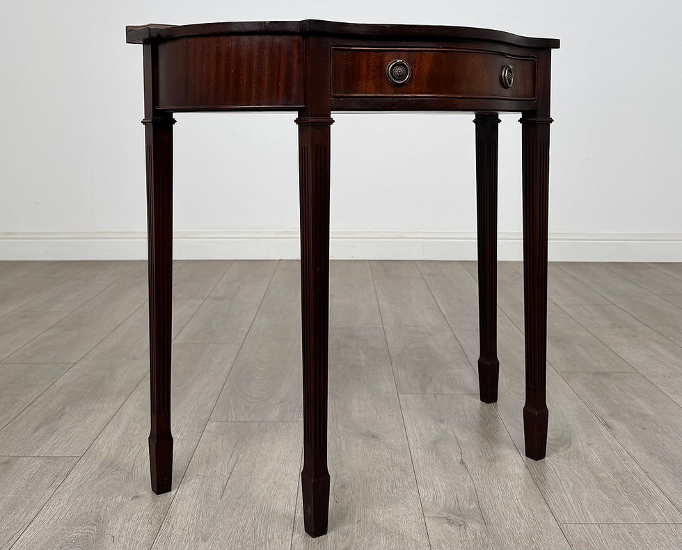 Thumbnail: Antique 20th Century Small Serpentine Side Table In Mahogany ( AF-5647 )