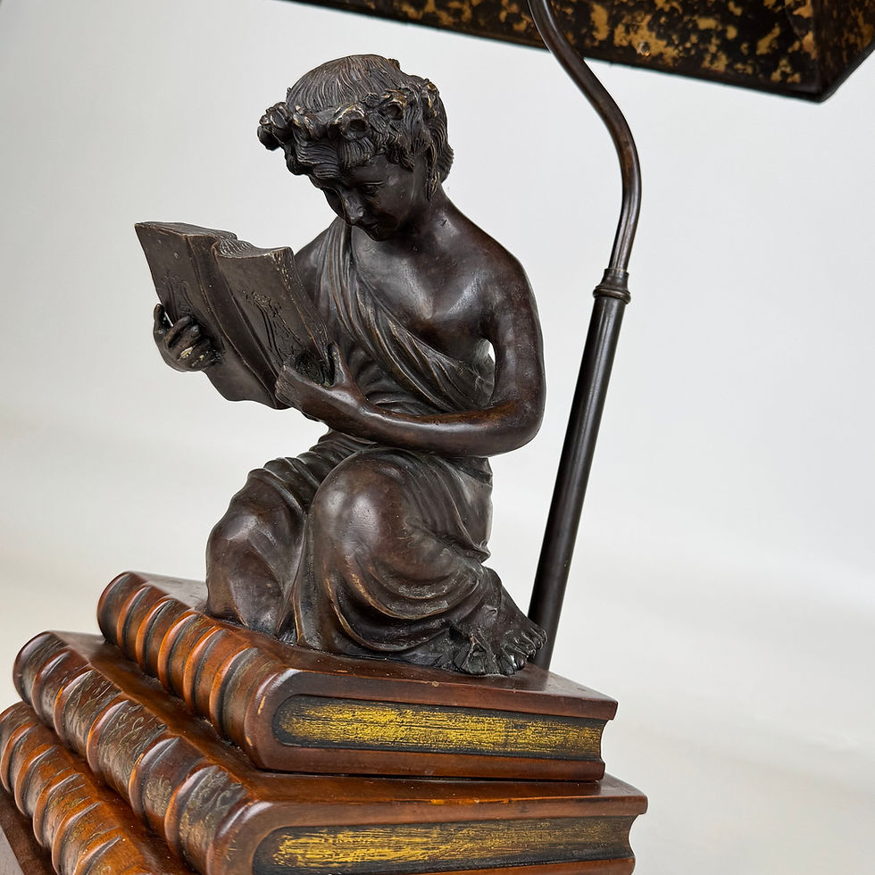 Thumbnail: Antique 19th Century Decorative Bronze Table Lamp ( AF-5350 )