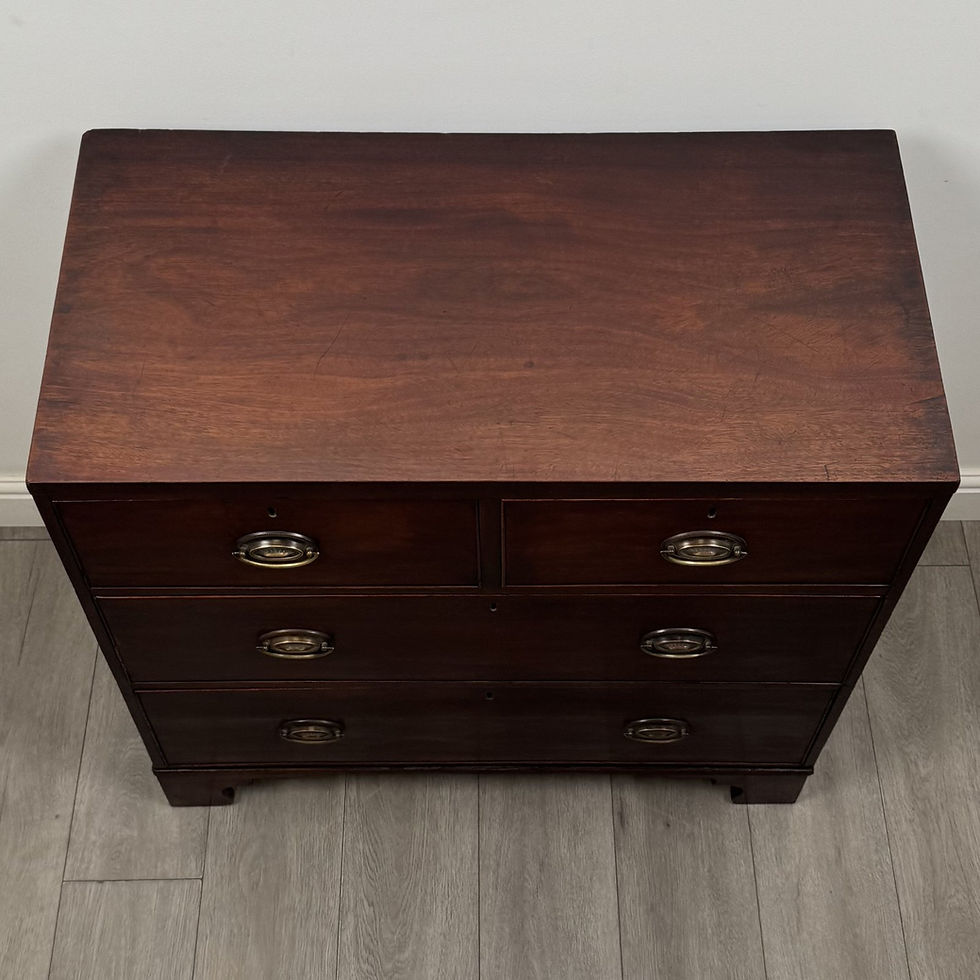 Thumbnail: Antique Small Georgian Mahogany Chest of Drawers | Bracket Feet | AF-6725
