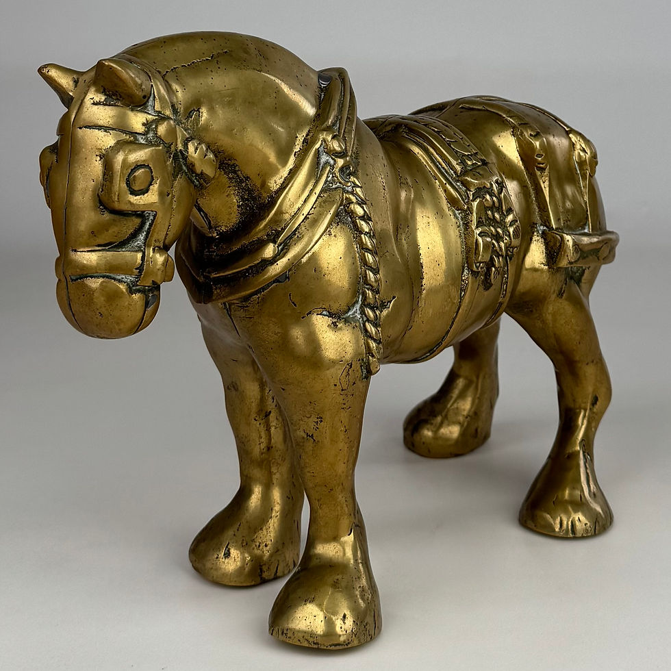Thumbnail: Antique 19th Century Brass Sculpture Of A Horse ( REF AF-4191 )
