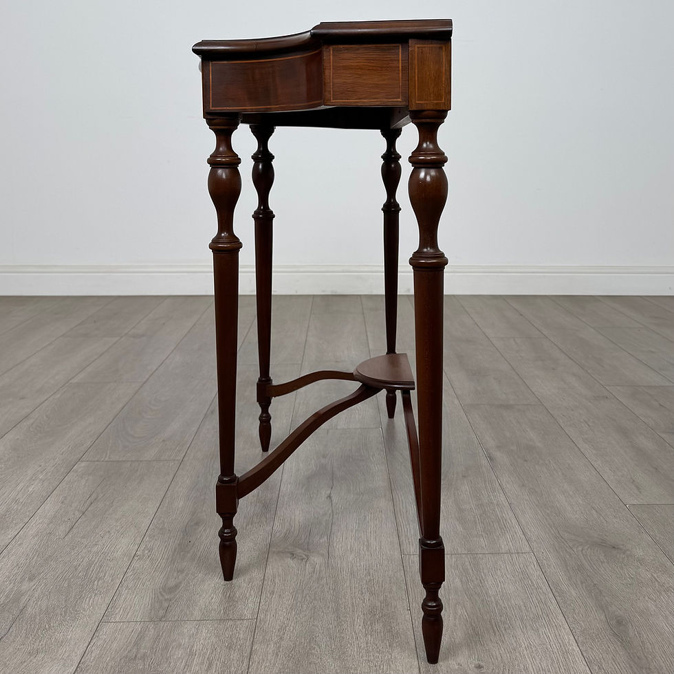 Thumbnail: Antique 20th Century Serpentine Side Table In Mahogany ( AF-5646 )