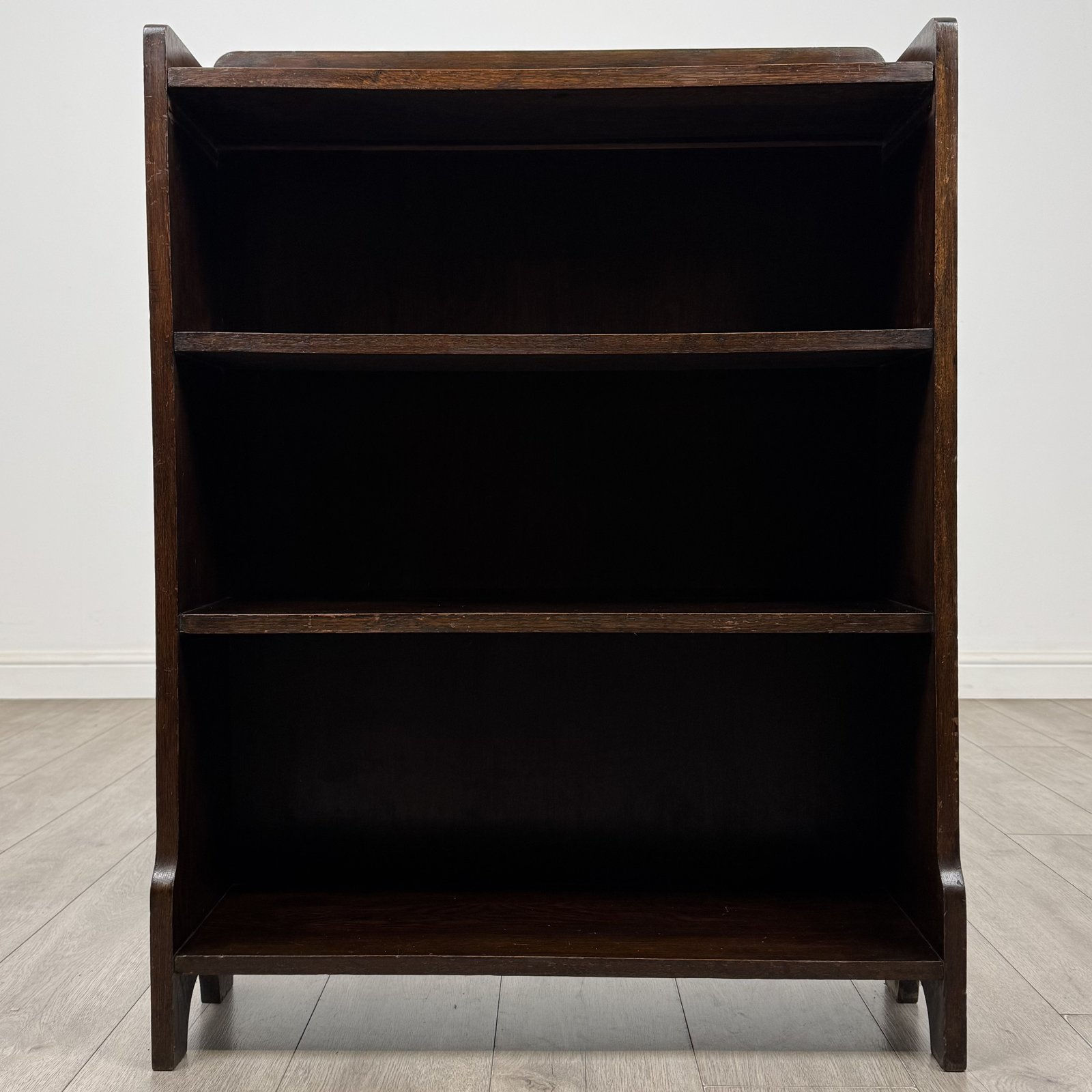 Antique Edwardian Oak Open Bookcase | Two Shelves | AF-6508