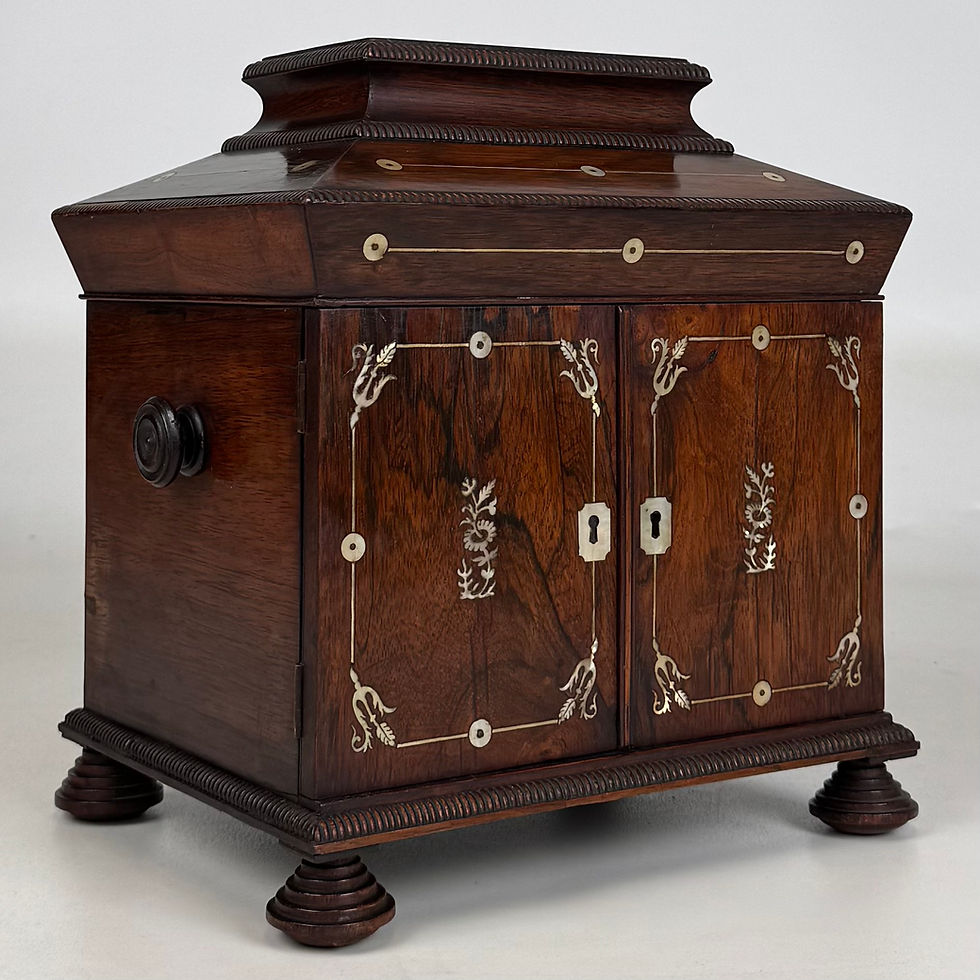 Thumbnail: Antique 18th Century Regency Campaign Box In Rosewood ( AF-5553 )
