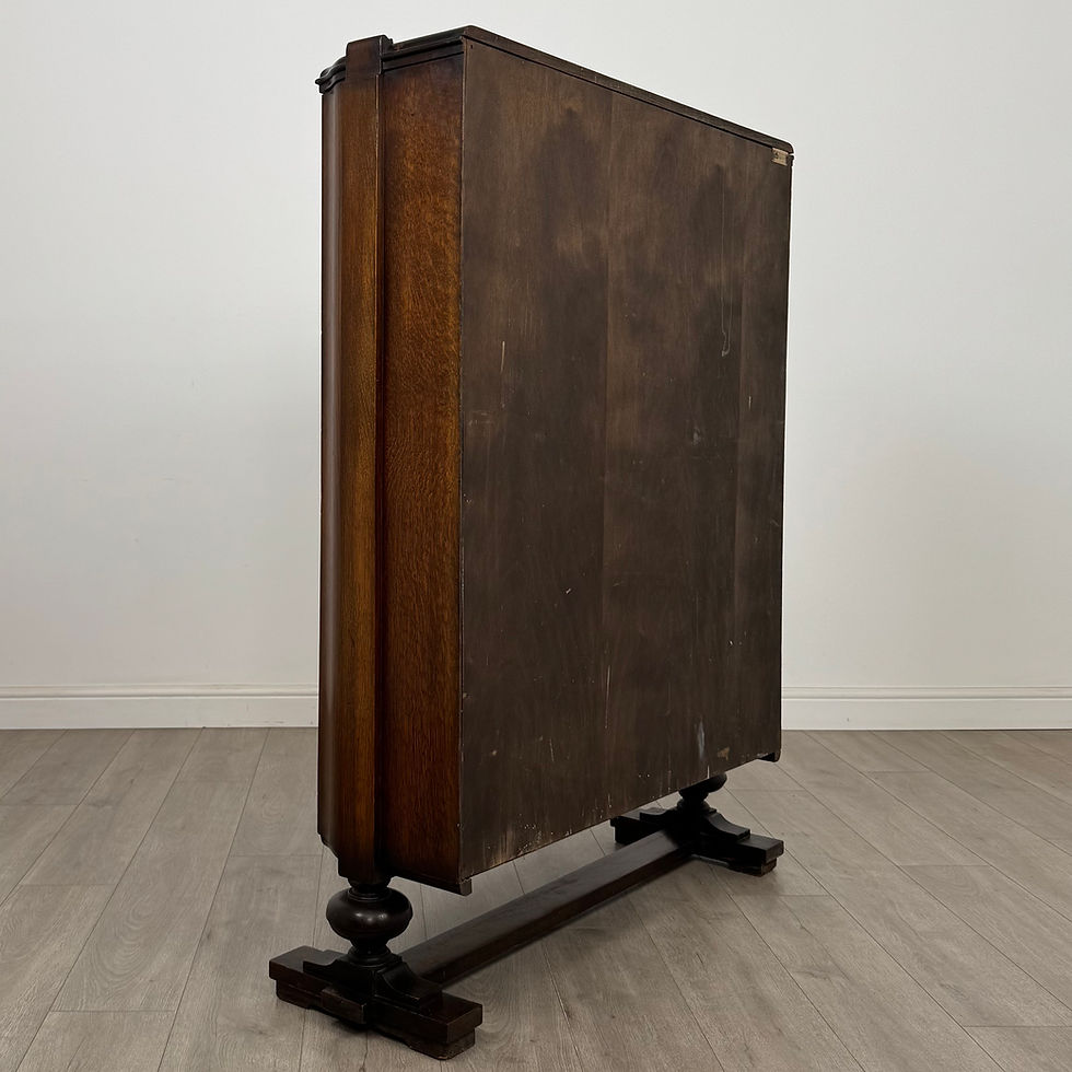 Thumbnail: Antique 20th Century Edwardian Display Cabinet In Oak ( AF-5653 )