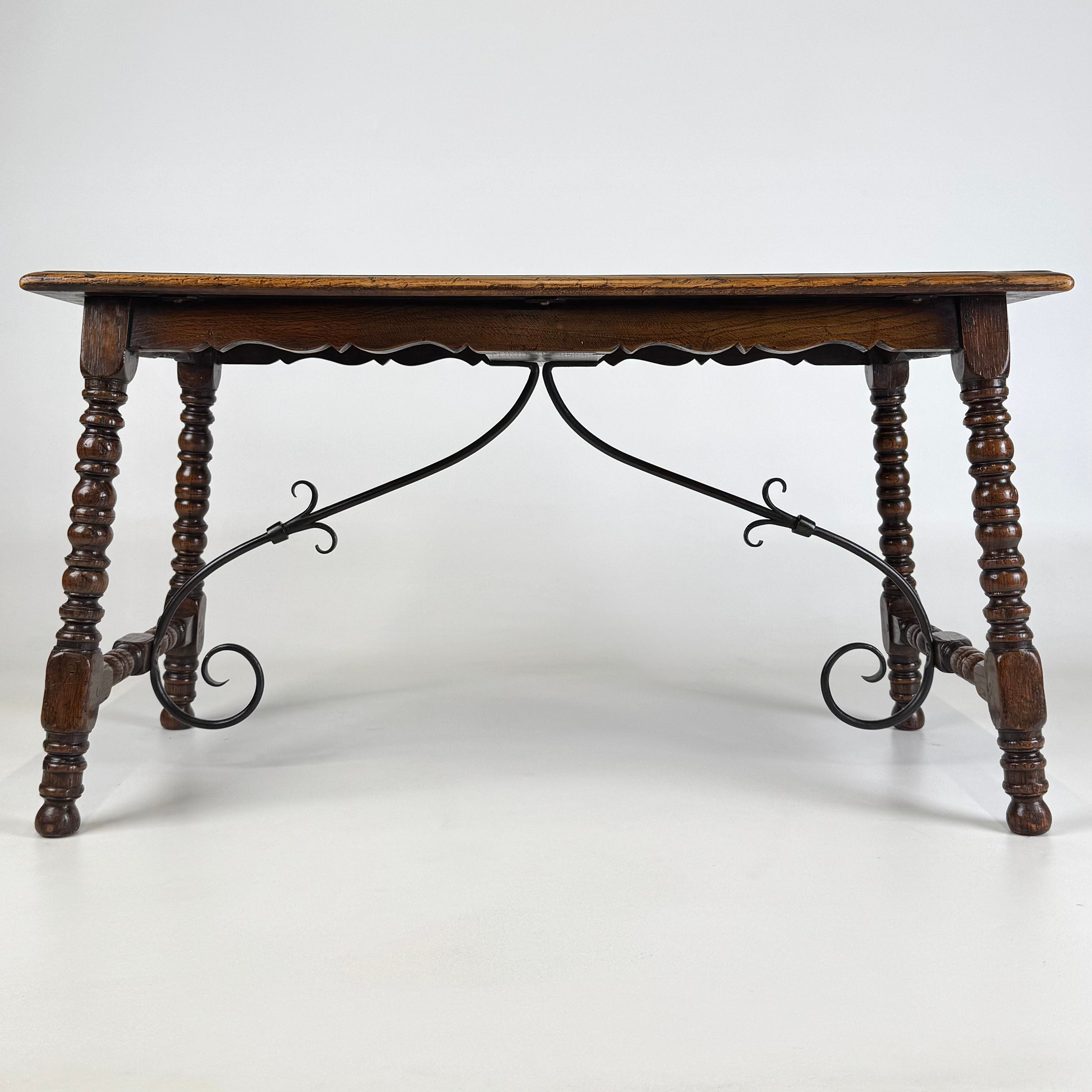 Antique 20th Century Bobbin Turned Coffee Table In Oak ( REF AF-4378 )