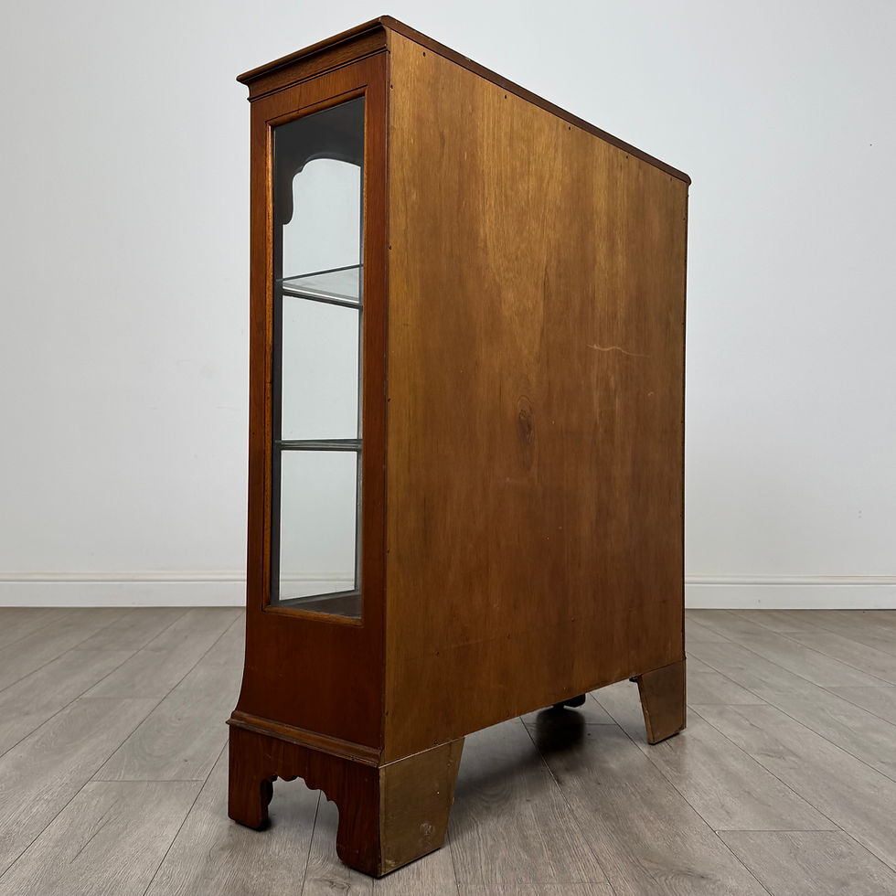 Thumbnail: Antique 20th Century Display Cabinet In Burr Walnut ( AF-5825 )