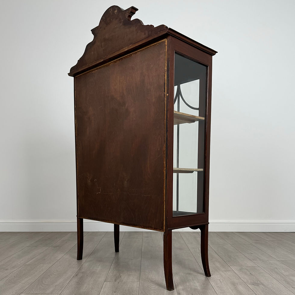 Thumbnail: Antique 20th Century Inlaid Display Cabinet In Mahogany ( REF AF-3775 )