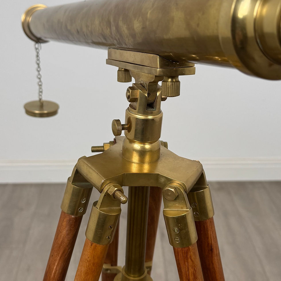 Thumbnail: Antique 20th Century Decorative Brass Floor Standing Telescope ( AF-5362 )