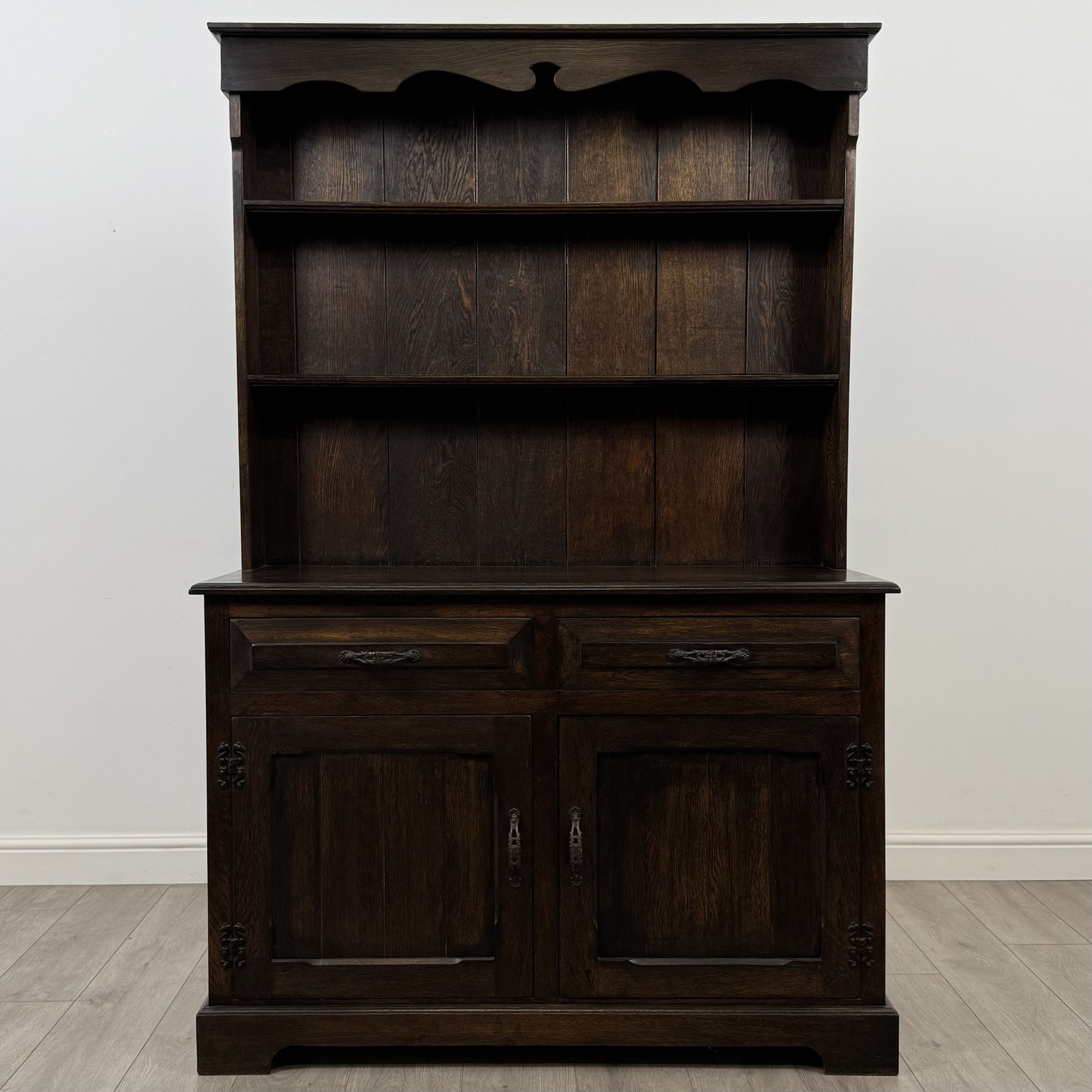 Antique Oak Welsh Dresser | Open Plate Rack | AF-6437