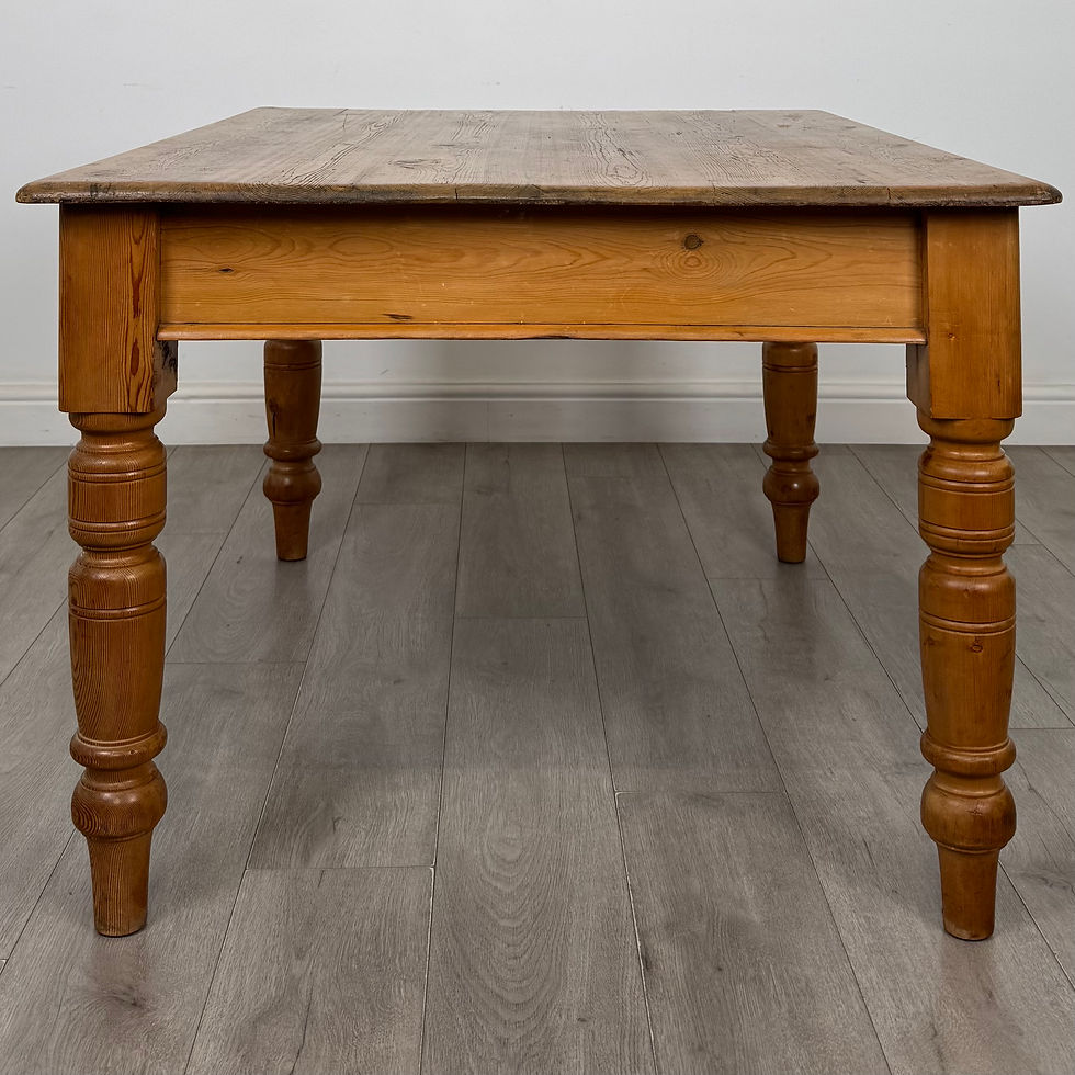 Thumbnail: Antique 20th Century Farmhouse Dining Table In Pine ( AF-6138 )