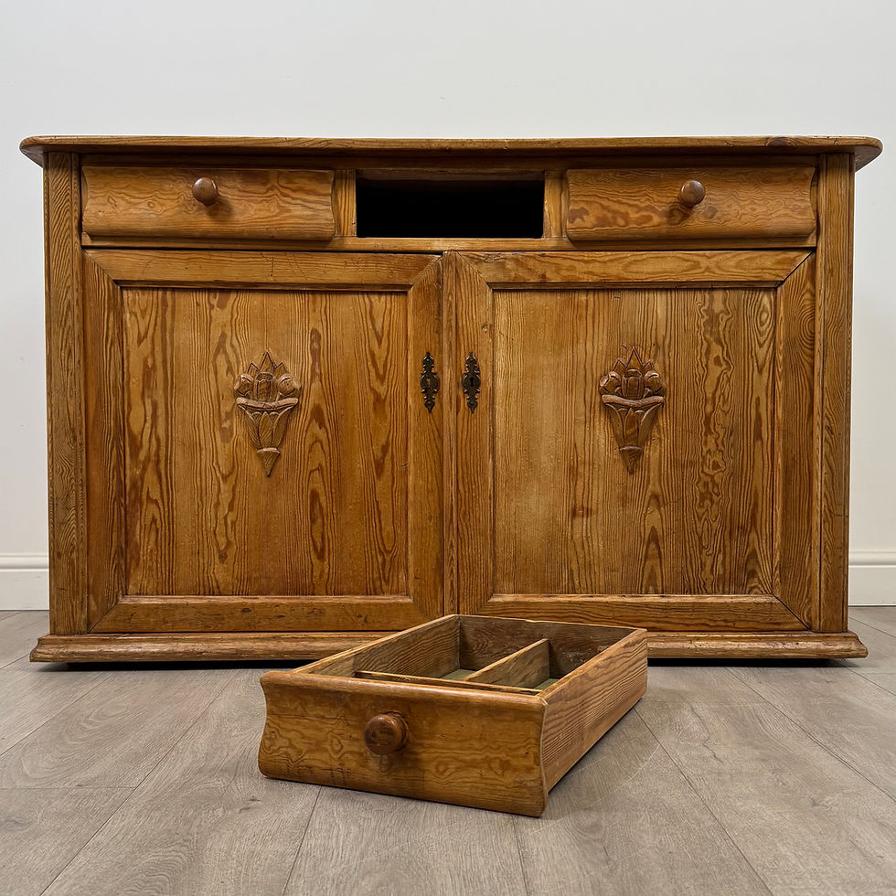 Thumbnail: Antique 19th Century Victorian Pitch Pine Cupboard ( AF-5228 )