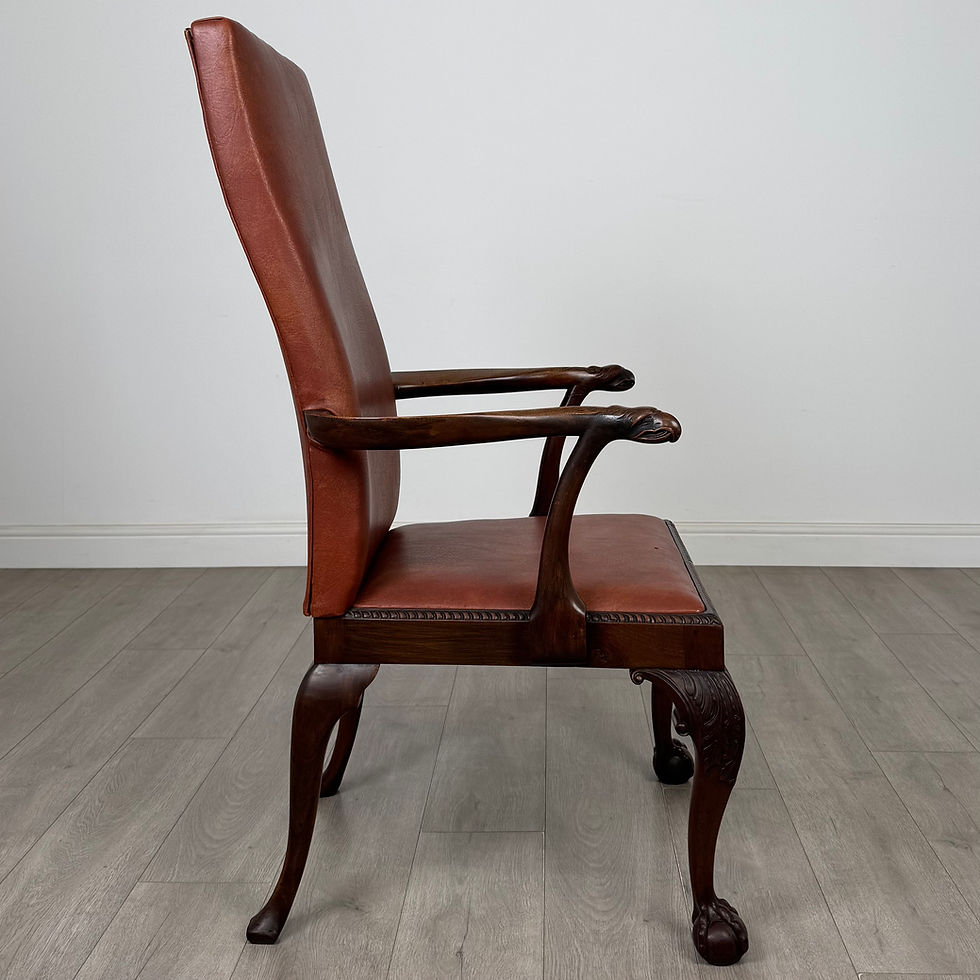 Thumbnail: Antique 19th Century Open Armchair In Mahogany ( AF-5600 )