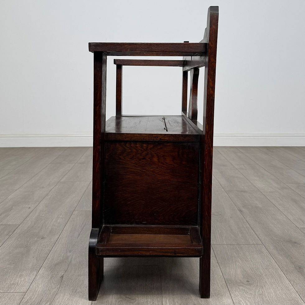 Thumbnail: Antique 20th Century Edwardian Hall Seat In Oak ( AF-5504 )
