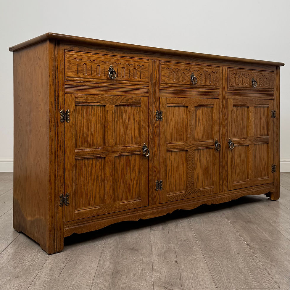 Thumbnail: Antique 20th Century Sideboard In Golden Oak ( AF-6372 )