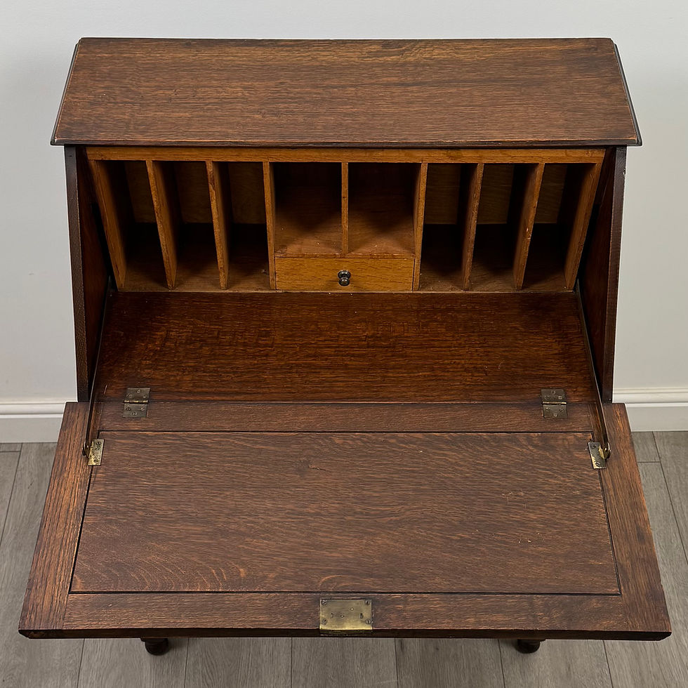 Thumbnail: Antique 20th Century Fine Jacobean Style Bureau In Oak ( AF-5261 )