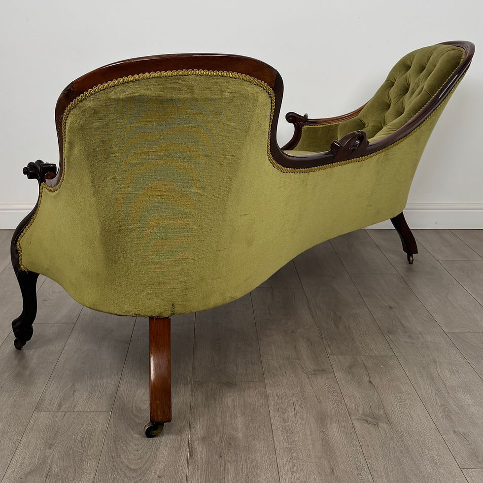 Thumbnail: Antique 19th Century Victorian Spoon Back Settee In Mahogany ( AF-5246 )