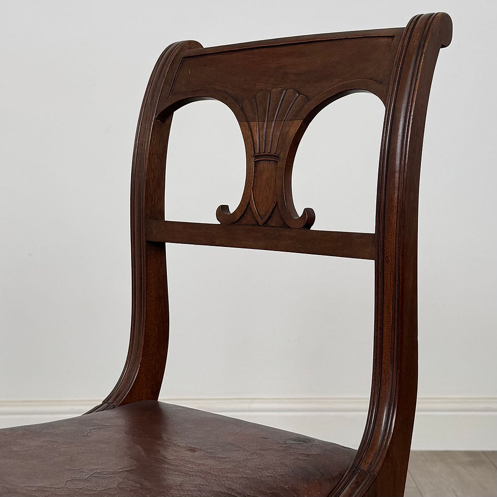 Thumbnail: Antique 19th Century Victorian Set Of 8 Mahogany Dining Chairs ( AF-5371 )