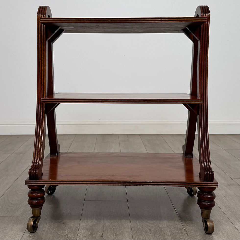 Thumbnail: Antique 20th Century Small Mahogany Trolley / Bookcase ( AF-6043 )