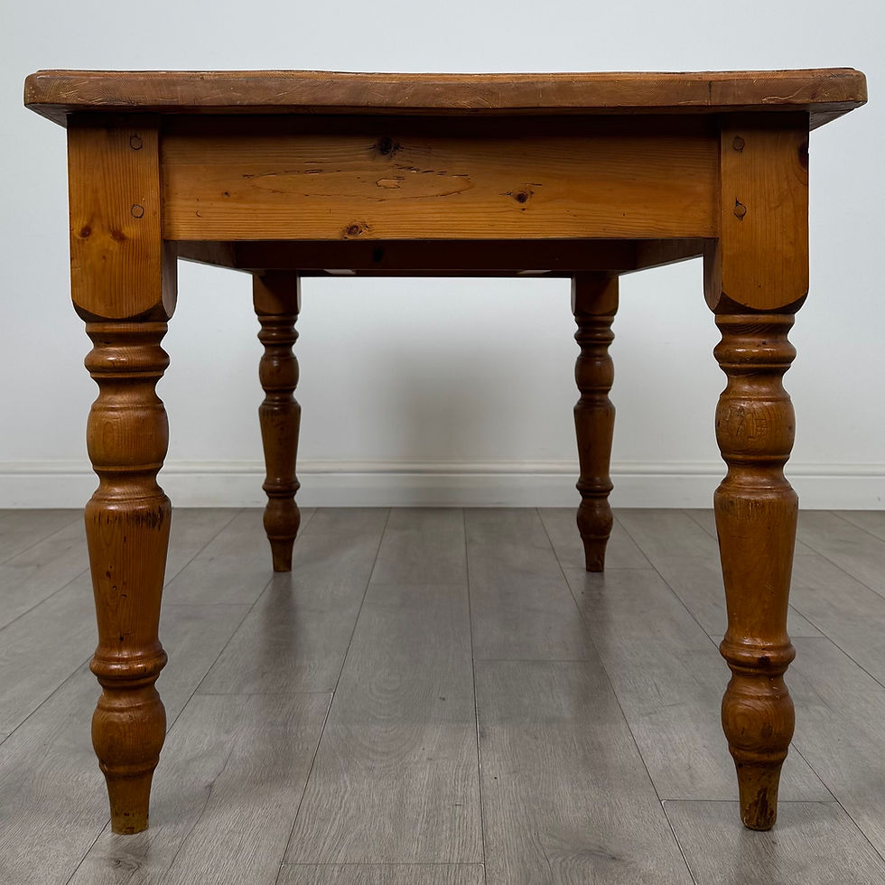 Thumbnail: Antique 20th Century Pine Farmhouse Dining Table ( AF-5870 )