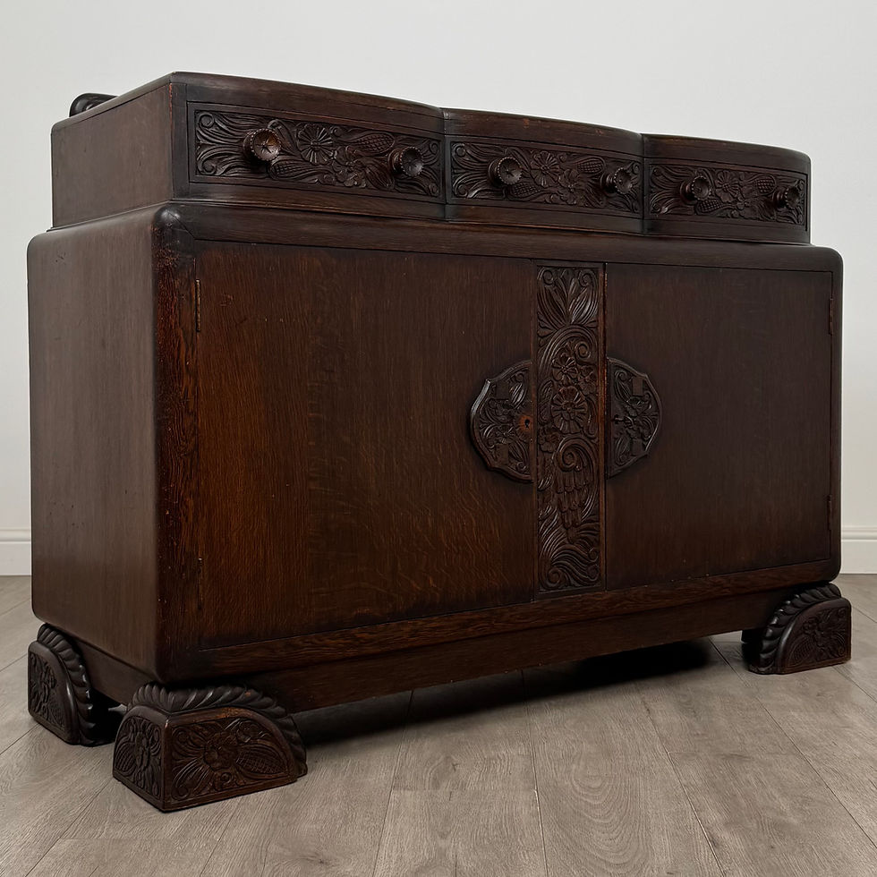 Thumbnail: Antique 20th Century Art Deco Sideboard In Oak ( AF-5366 )