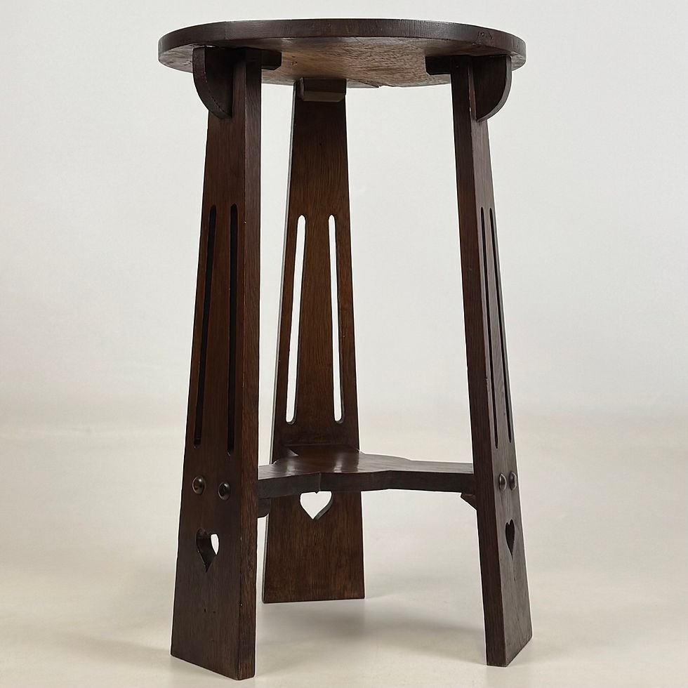 Thumbnail: Antique 20th Century Arts & Crafts Style Oak Side Table ( AF-5705 )
