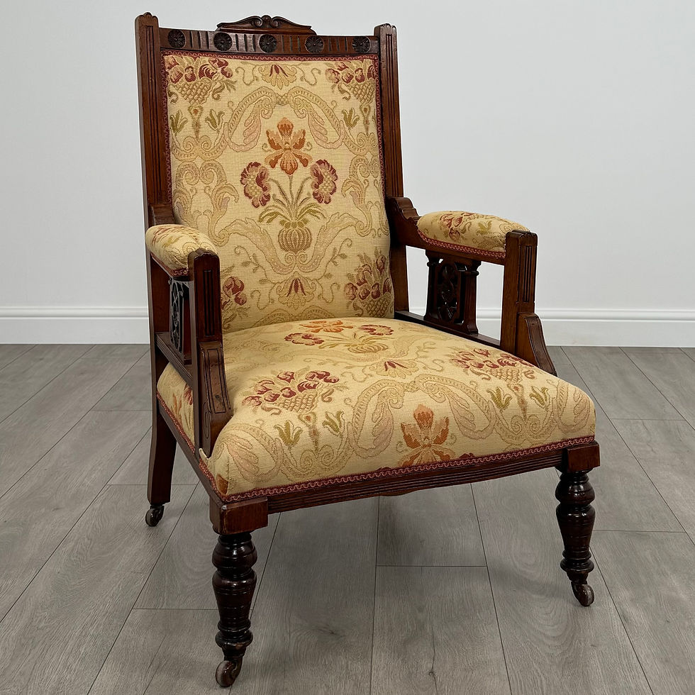 Thumbnail: Antique 20th Century Good Quality Armchair In Mahogany ( REF AF-3909 )