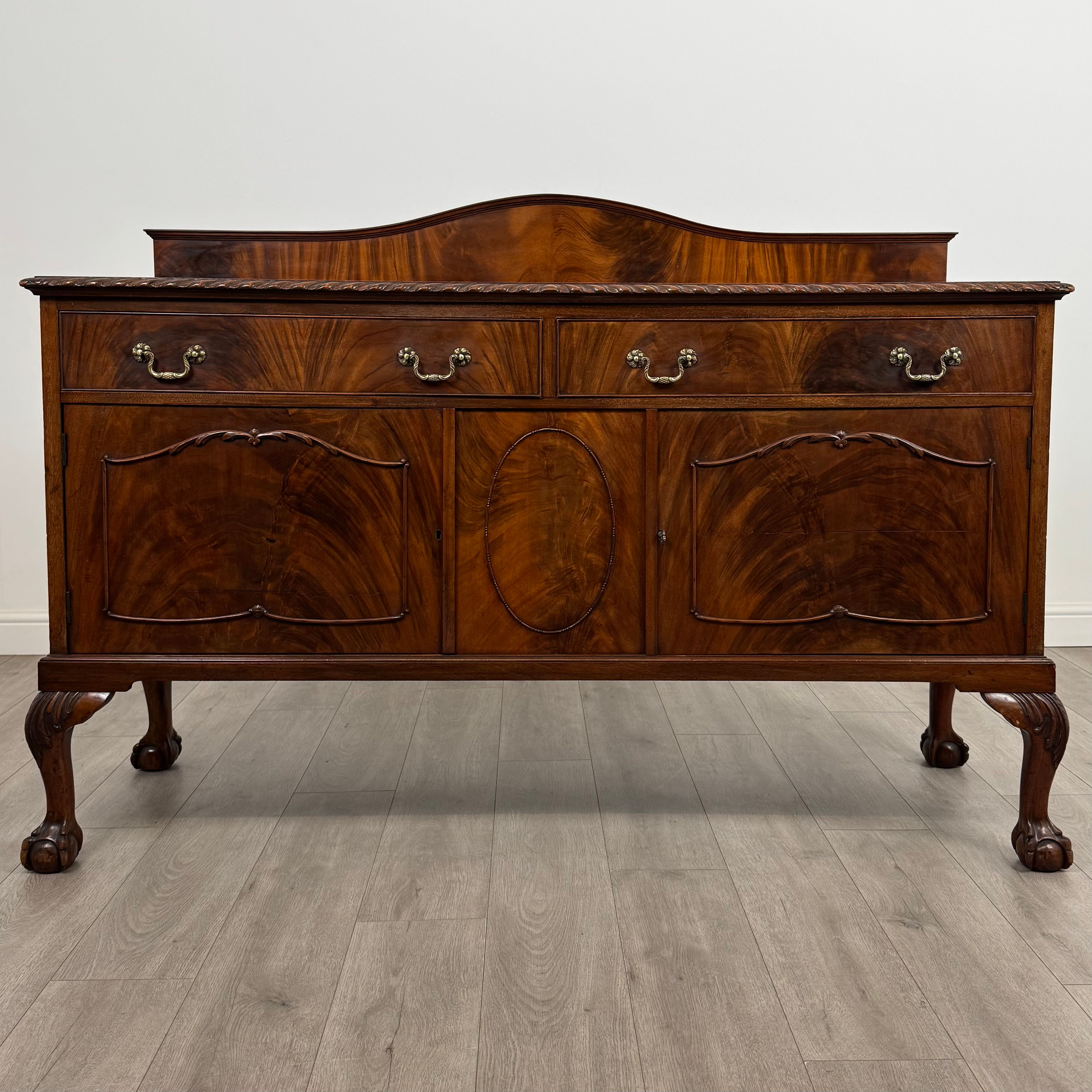 Antique 20th Century Good Quality Sideboard In Mahogany ( REF AF-5012 )