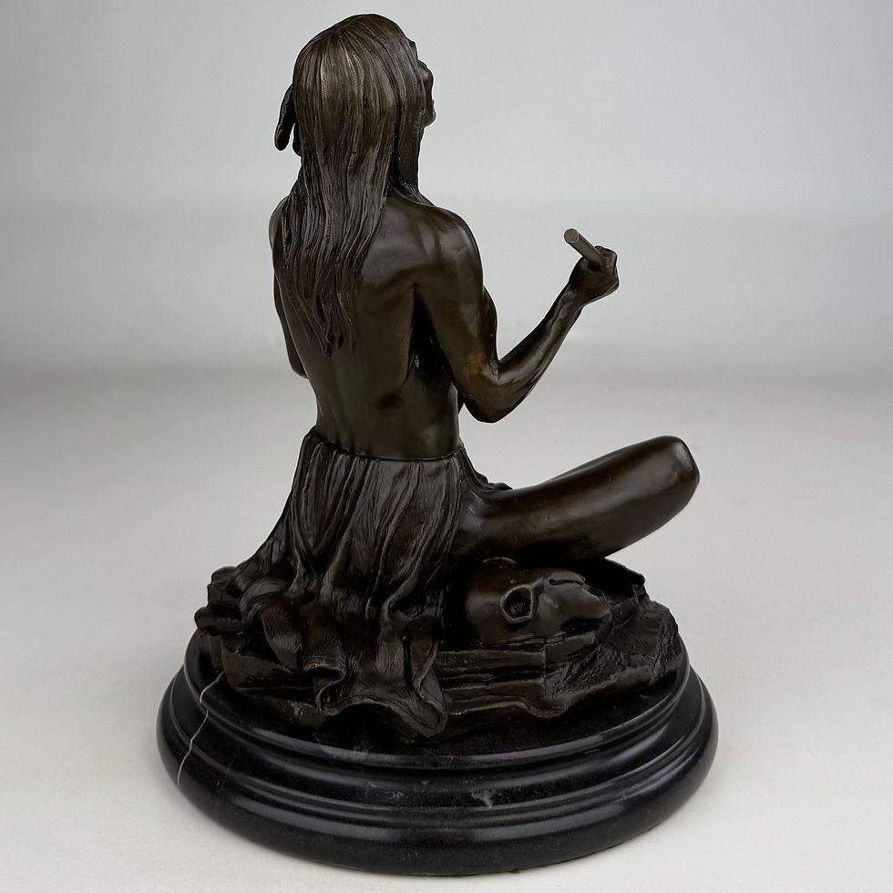 Thumbnail: Antique 20th Century Native American Bronze Sculpture ( REF AF-4177 )