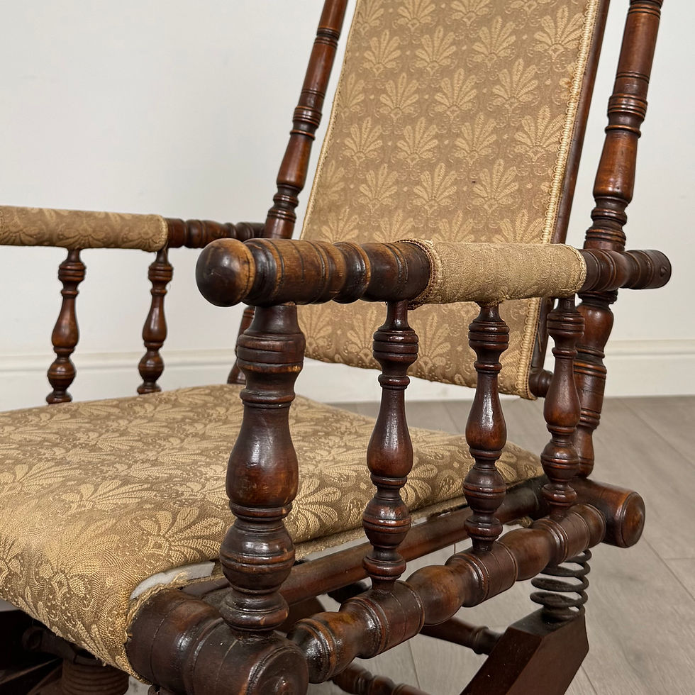 Thumbnail: Antique 20th Century American Rocking Chair In Beech ( AF-5623 )