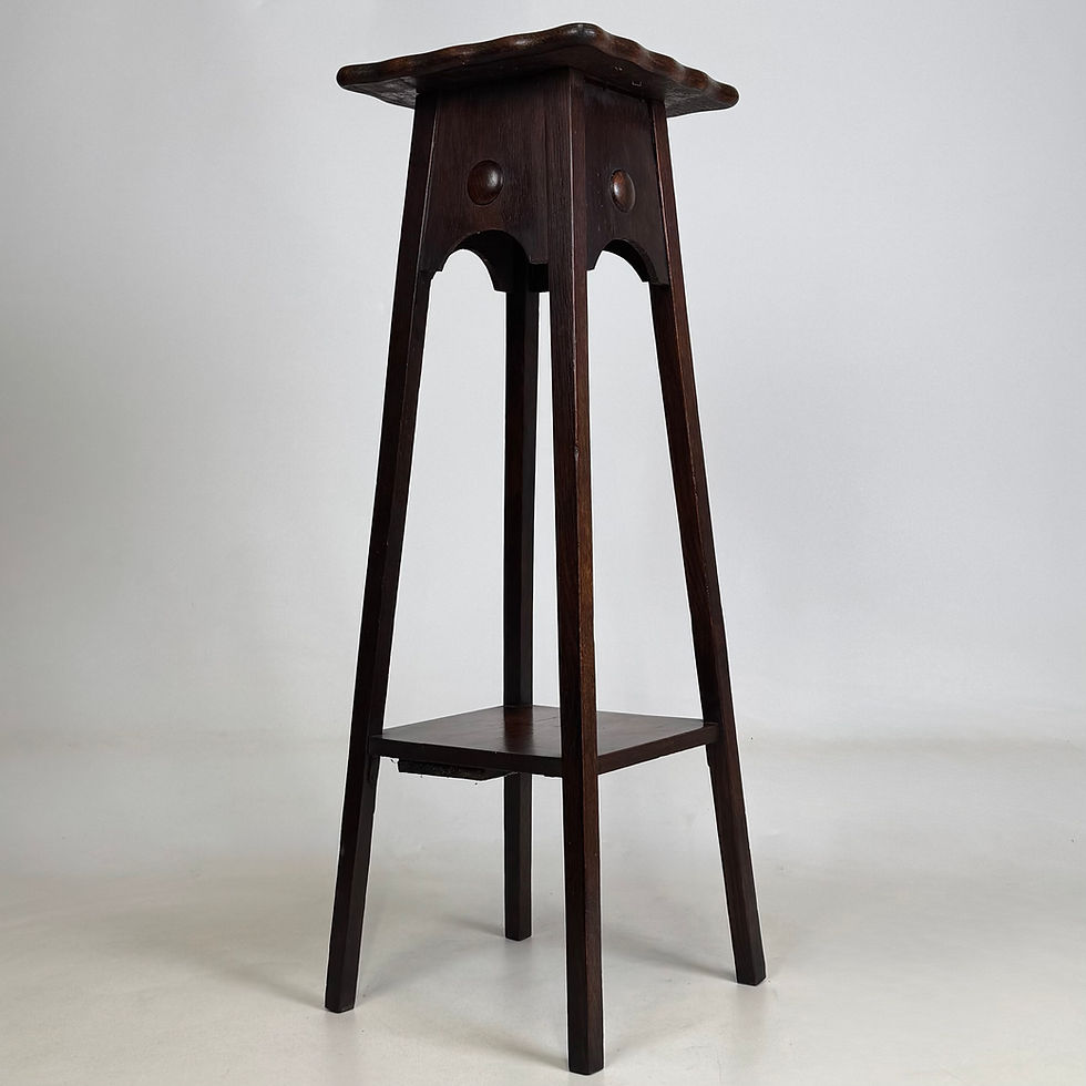 Thumbnail: Antique 20th Century Edwardian Plant Stand In Oak ( AF-5898 )