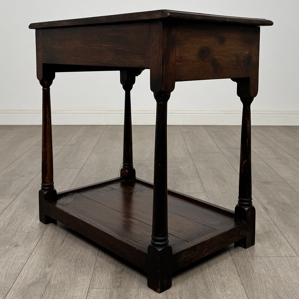 Thumbnail: Antique 19th Century Georgian Style Side Table In Oak ( AF-5650 )