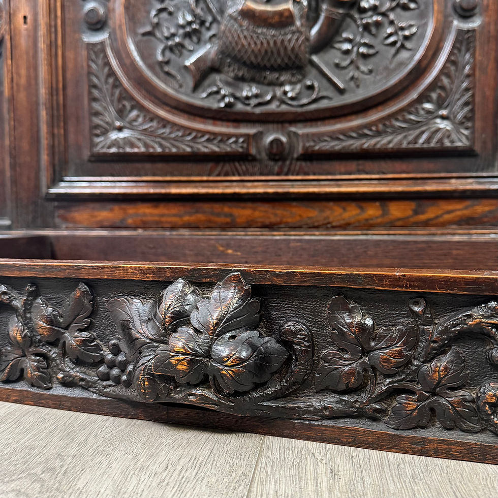 Thumbnail: Antique 19th Century Carved Oak Victorian Bookcase ( AF-5377 )