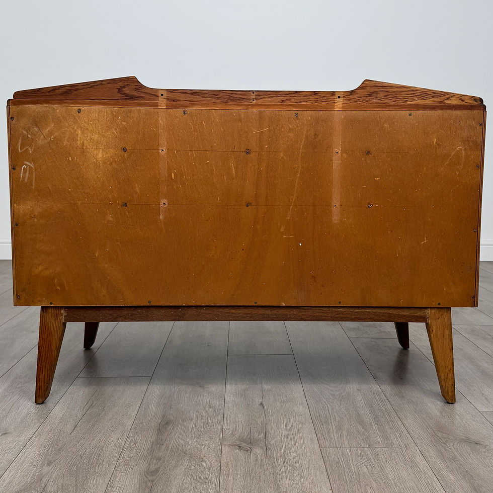 Thumbnail: Vintage 20th Century Low Chest Of Drawers In Golden Oak ( REF AF-4881 )