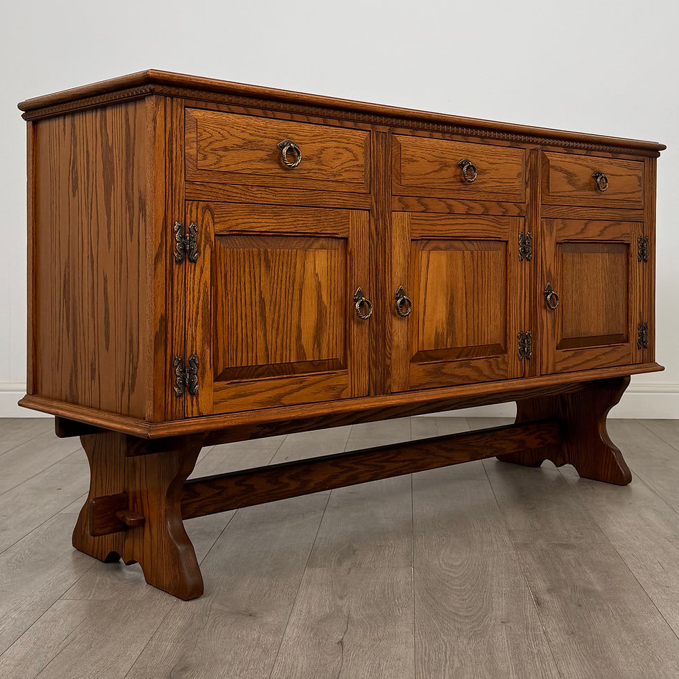 Thumbnail: Antique 20th Century Fine Quality Golden Oak Sideboard ( AF-5292 )