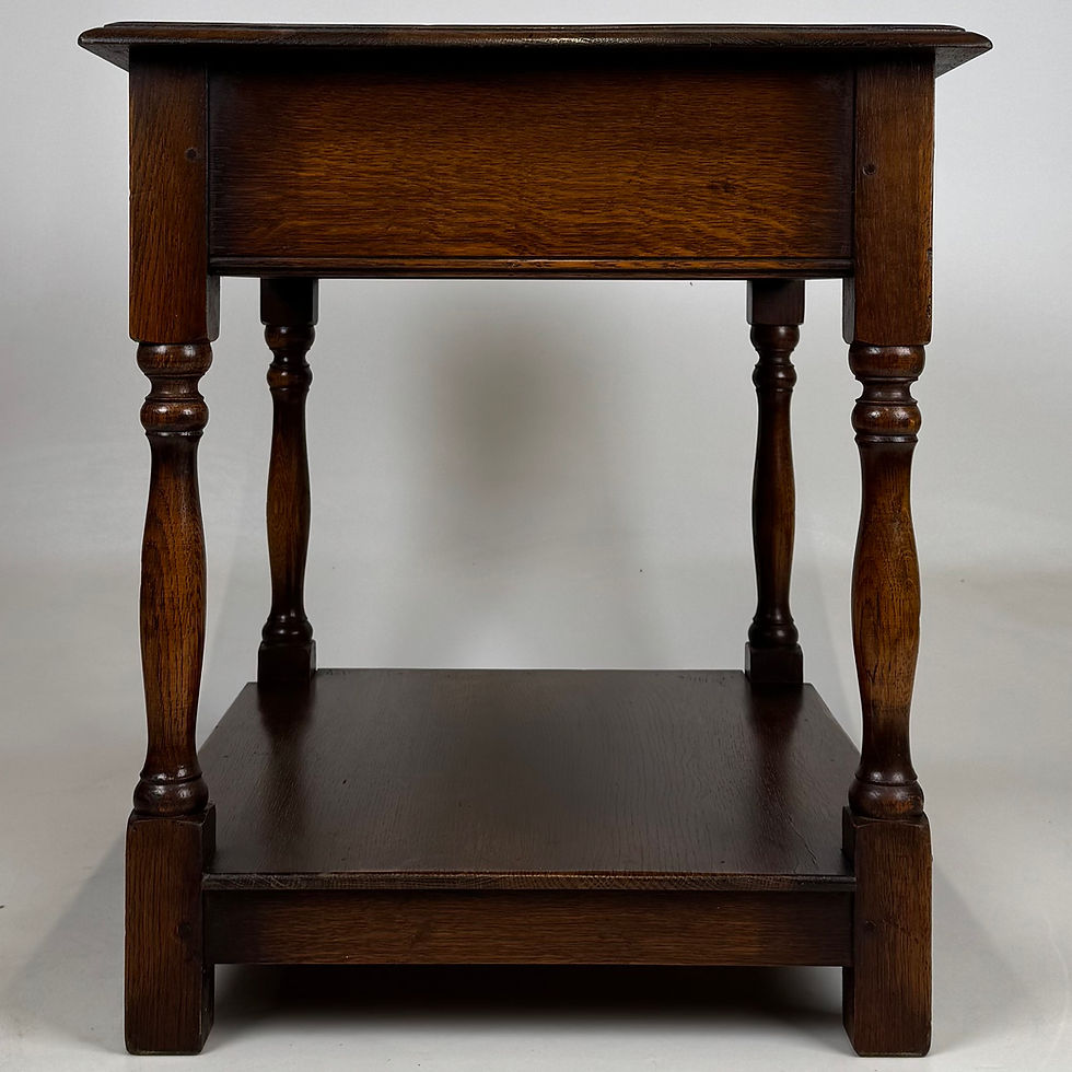 Thumbnail: Antique 20th Century Good Quality Side Table In Oak ( REF AF-5049 )