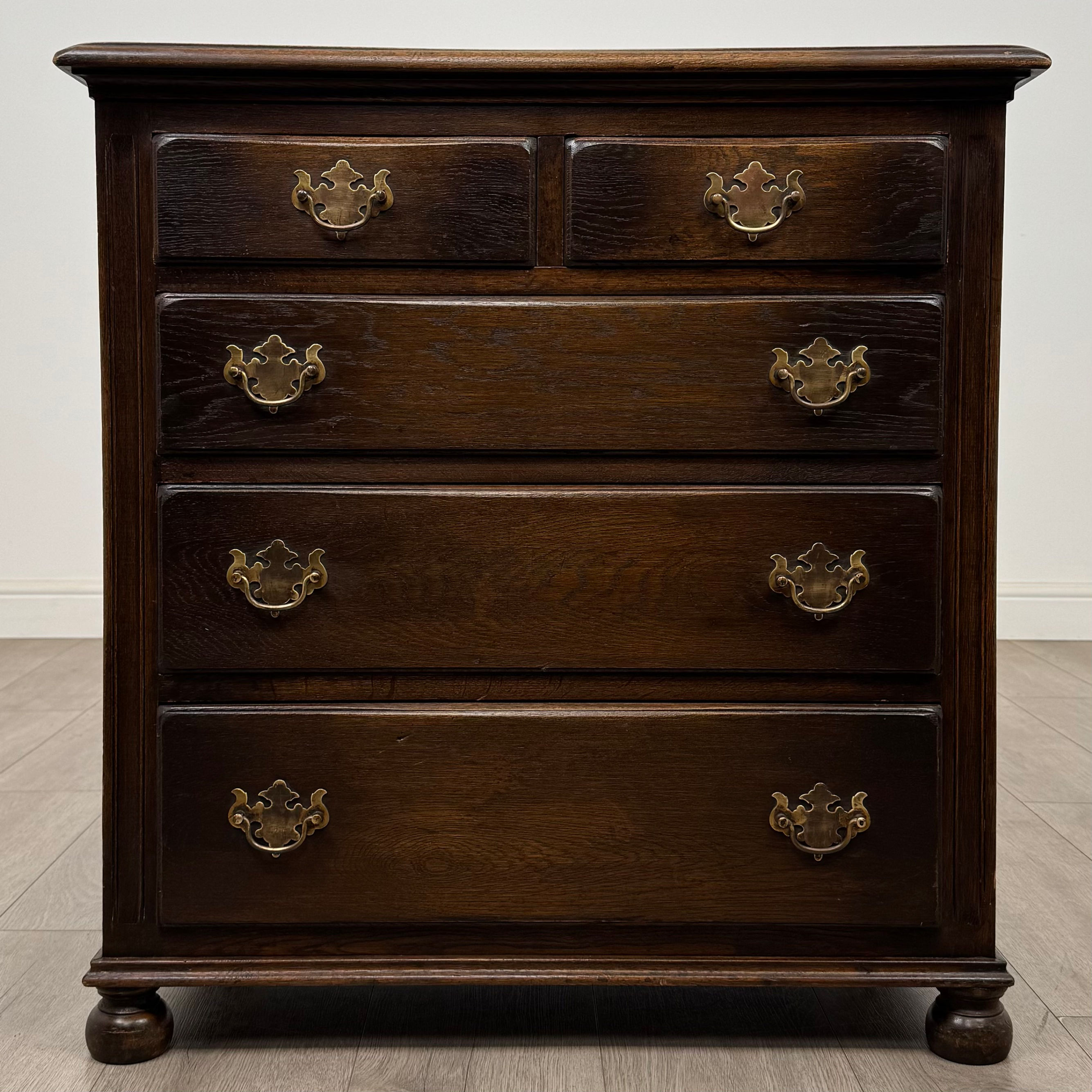 Antique 20th Century Small Chest Of Drawers In Oak ( AF-5470 )