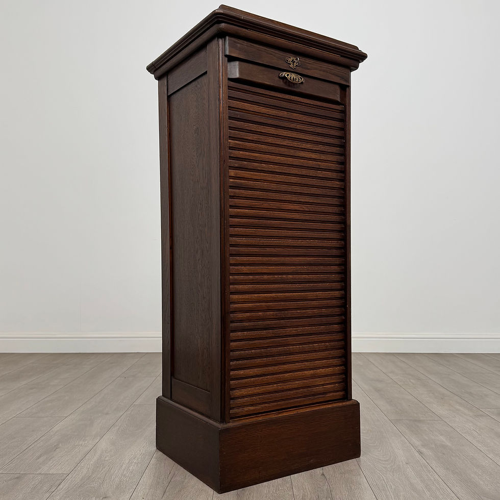 Thumbnail: Antique 20th Century Good Quality Tambour Cabinet In Oak ( REF AF-4892 )