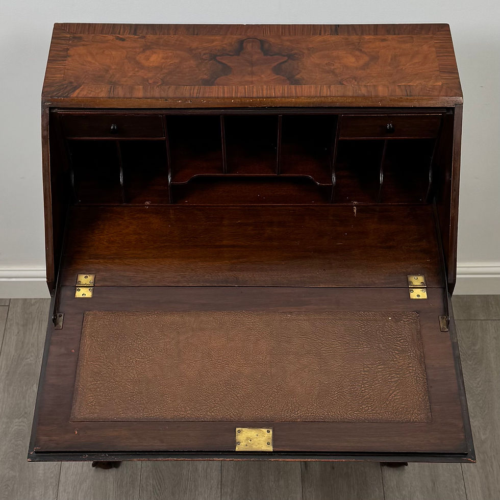 Thumbnail: Antique 20th Century Edwardian Bureau In Figured Walnut ( AF-5938 )