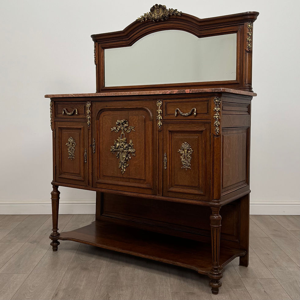 Thumbnail: Antique 19th Century French Pair Of Marble Top Cabinets ( REF AF-5062 )