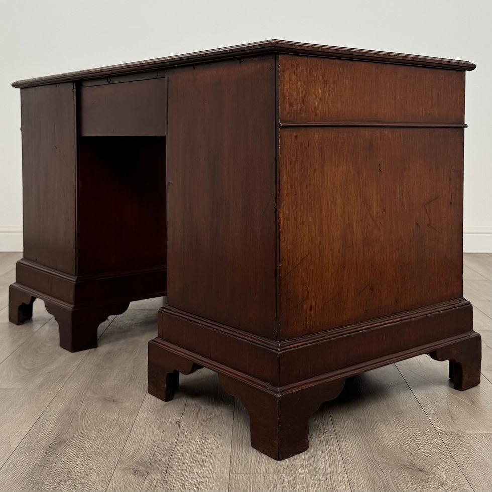 Thumbnail: Antique 19th Century Fine Quality Pedestal Desk In Mahogany ( REF AF-5122 )