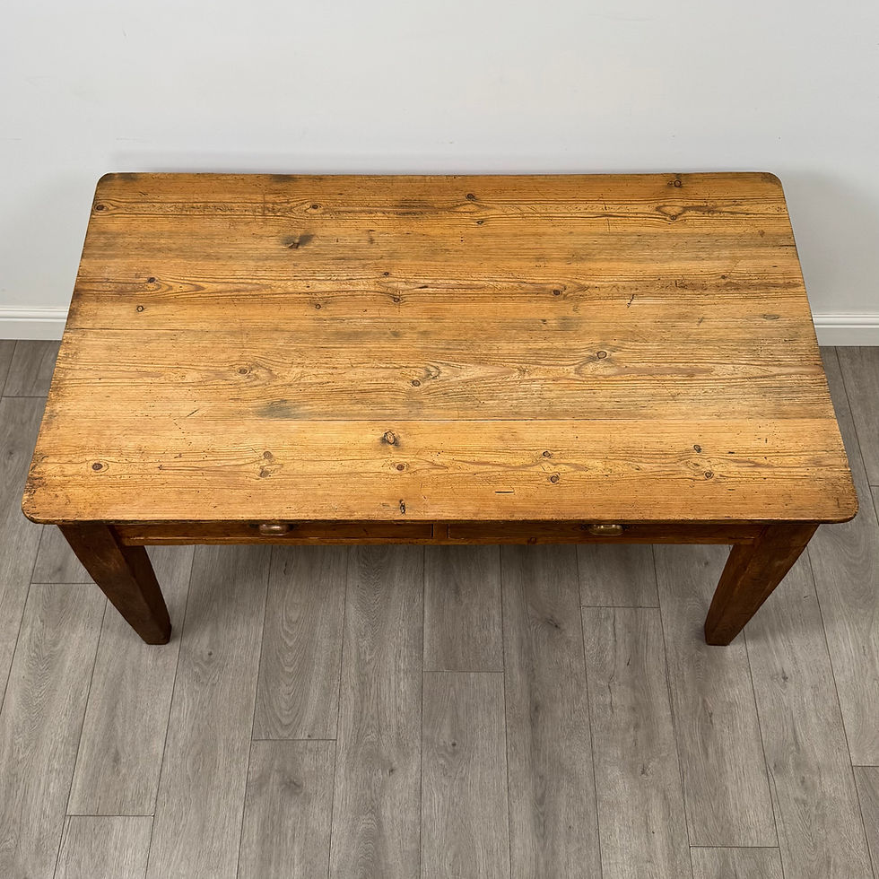 Thumbnail: Antique 19th Century Large Farmhouse Writing Table In Pine ( AF-5880 )
