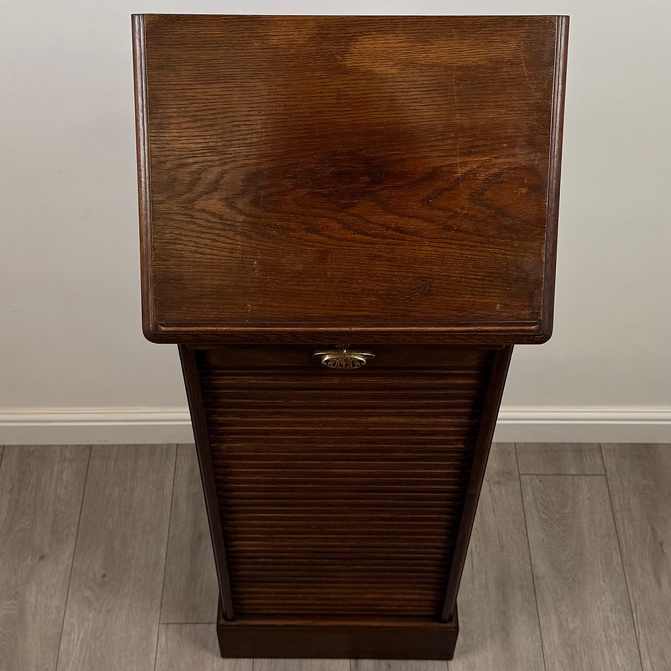 Thumbnail: Antique 20th Century Good Quality Tambour Cabinet In Oak ( REF AF-4892 )