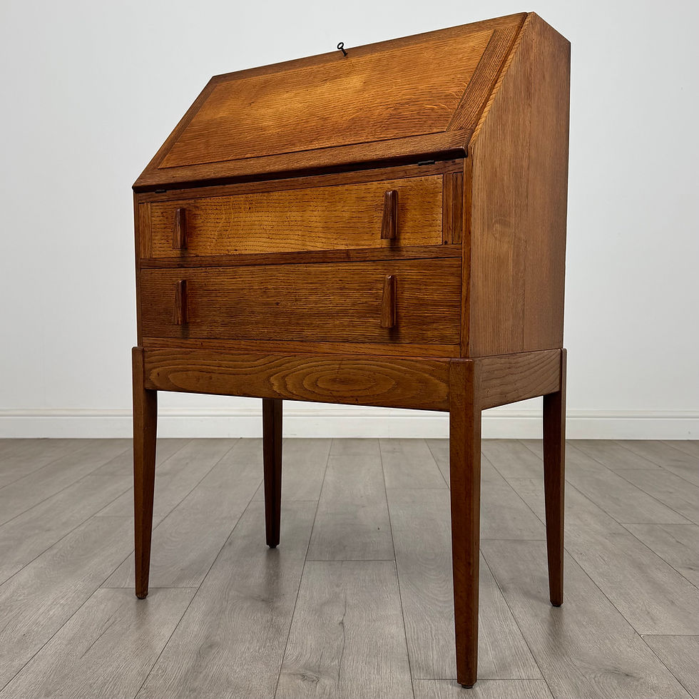 Thumbnail: Antique 20th Century Art Deco Style Bureau In Oak ( AF-5493 )