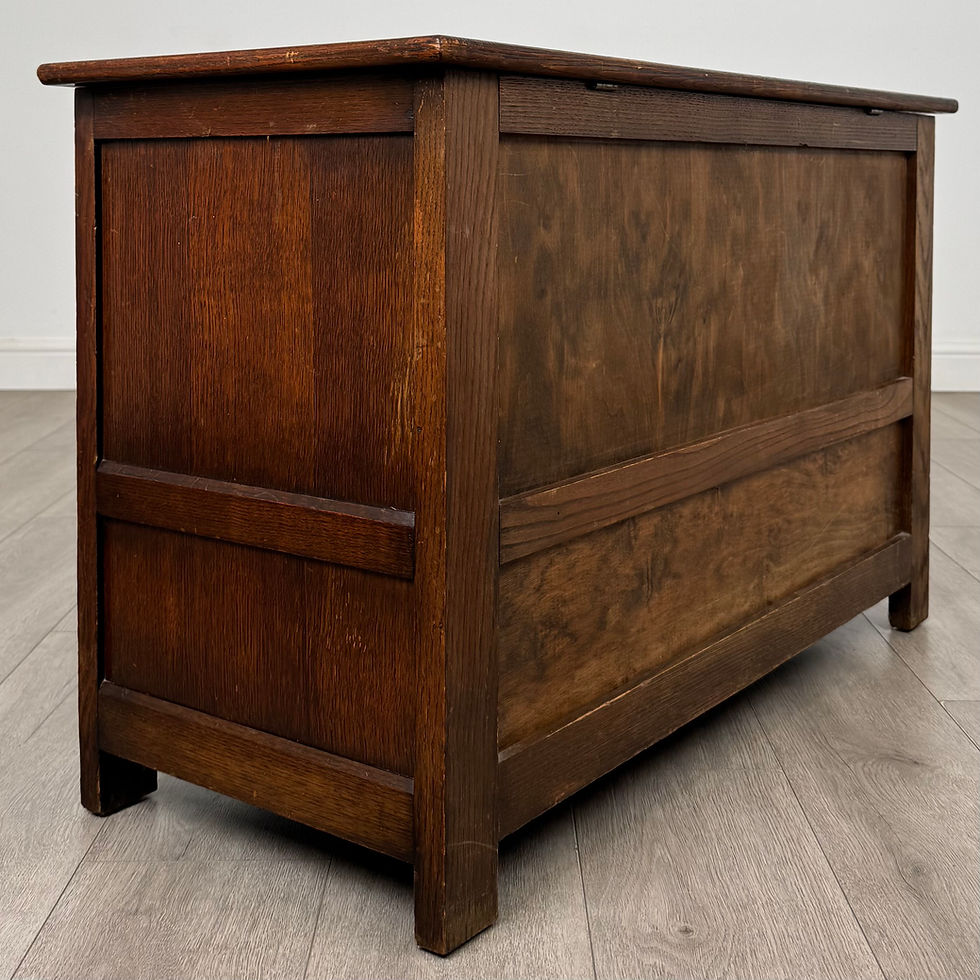 Thumbnail: Antique 20th Century Small Edwardian Mule Chest In Oak ( AF-5906 )