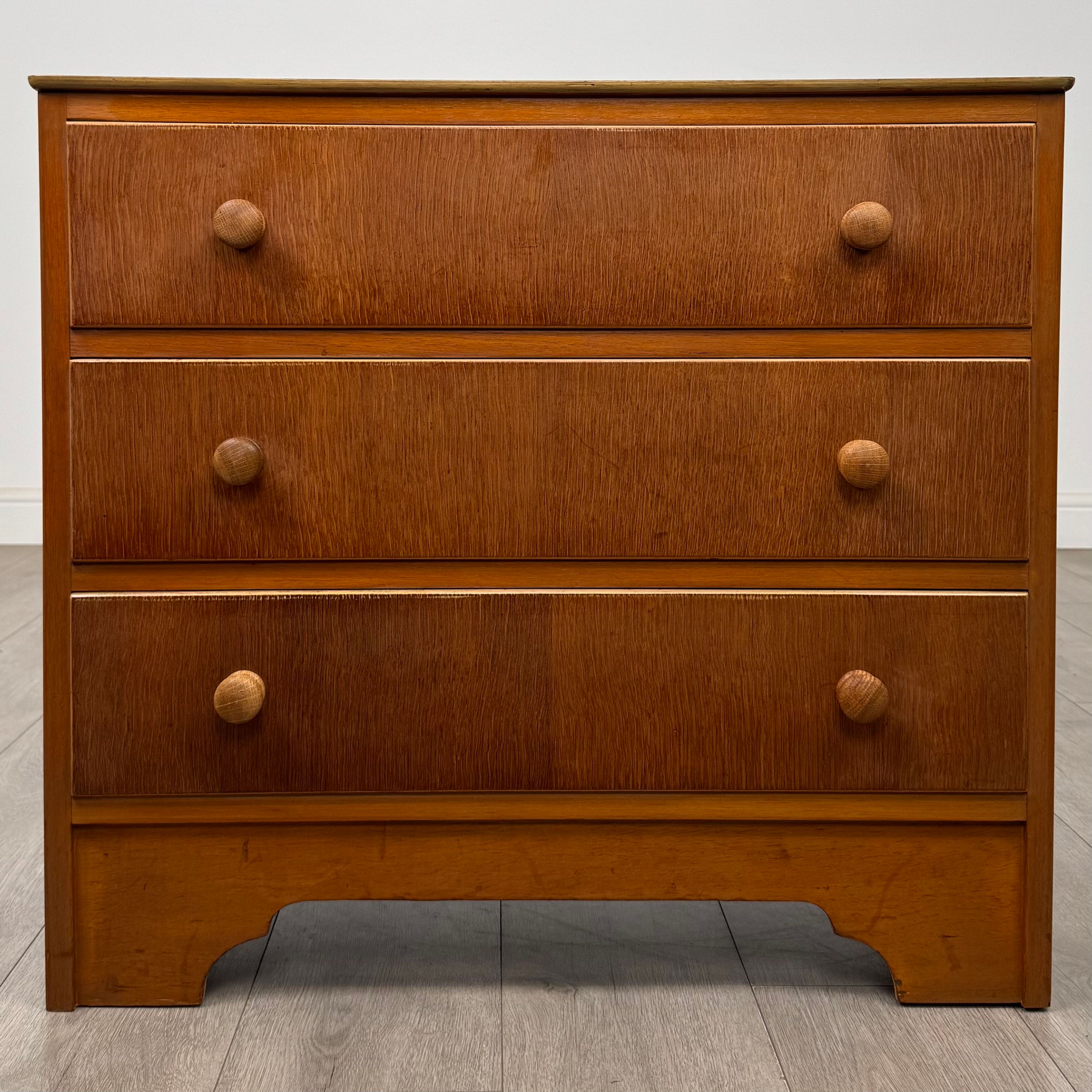 Vintage 20th Century Chest Of Drawers In Oak ( AF-5817 )
