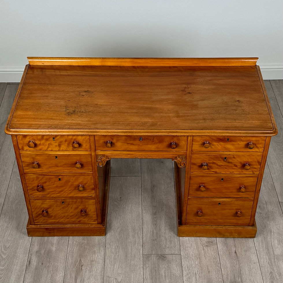 Thumbnail: Antique 19th Century Good Quality Satin Wood Desk ( REF AF-3517 )