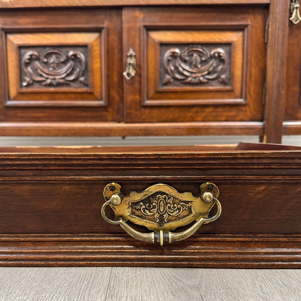 Thumbnail: Antique 20th Century Fine Quality Edwardian Sideboard In Oak ( AF-5437 )