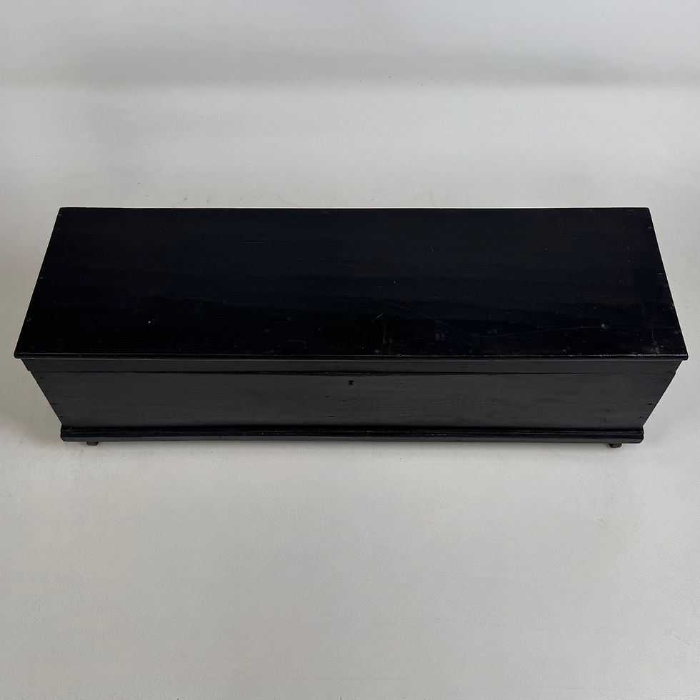 Thumbnail: Antique 20th Century Long Ebonised Storage Box ( AF-5630 )